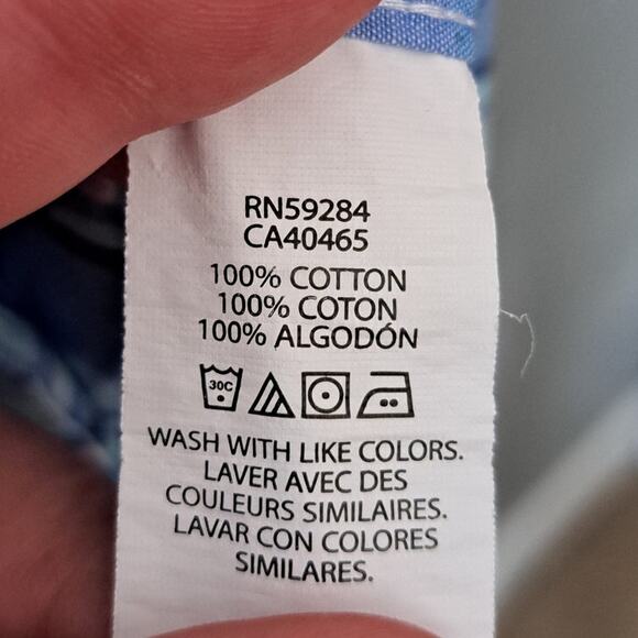 Place Blue Plaid Men's Casual Button Down Size XL - Picture 4 of 4